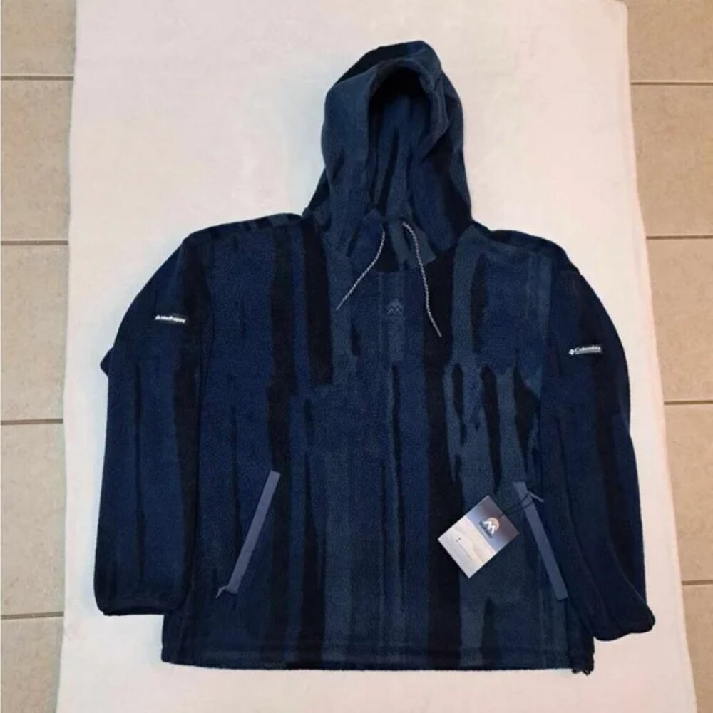Madhappy x Columbia Fleece Sherpa Hoodie Size M ( dark blue aka nocturnal)